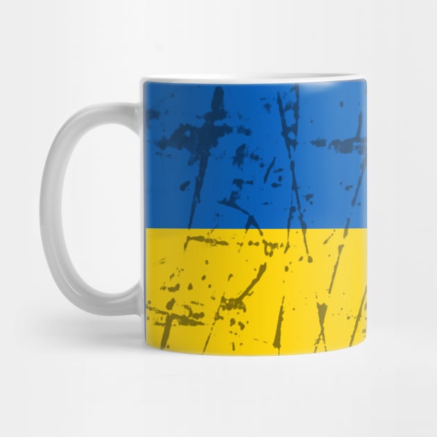 Distressed Ukrainian Flag by Scar